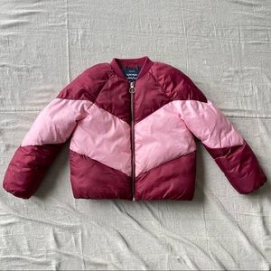 ZARA red & pink retro puffer jacket